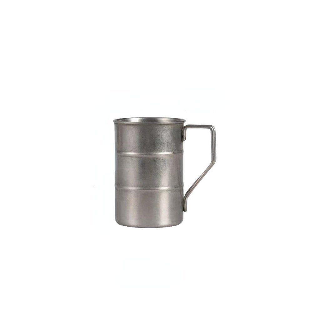 TANEGE Outdoor stainless steel marco cup water cup industrial style vintage old creative coffee camping picnic beer mug Camping Vintage Cup