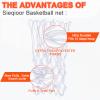 [2 Packs] Sieqioor Professional Basketball Net Replacement Heavy Duty, Durable Basketball Nets in All Weather Anti Whip, Fits Standard Indoor Outdoor Rims 12 Loops (White) with Basketball net Bag view 4