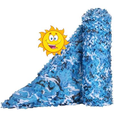 CHEVVY Camouflage Netting Blue Camo Net Blind 2x3m/3x4m/4x5m/10x10m 210D Oxford Cloth Camouflage Net Outdoor Camping Pool Decoration Marine Blue Camouflage Net (Size : 4x8m/13x26.2ft)