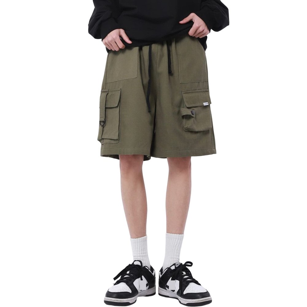 Hewlshawn Women's Cargo Shorts Casual Athletic Camping Hiking Baggy Gothic Summer Bermuda Shorts with Pockets (Green,XL)