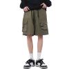 Hewlshawn Women's Cargo Shorts Casual Athletic Camping Hiking Baggy Gothic Summer Bermuda Shorts with Pockets (Green,XL) view 1