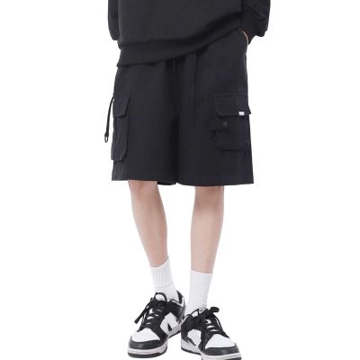 Hewlshawn Women's Cargo Shorts Casual Athletic Camping Hiking Baggy Gothic Summer Bermuda Shorts with Pockets (Black,M)