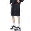 Hewlshawn Women's Cargo Shorts Casual Athletic Camping Hiking Baggy Gothic Summer Bermuda Shorts with Pockets (Black,M) view 2