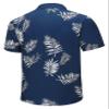 SheLucki Mens Hawaiian Shirts Short Sleeve Casual Button Down Shirts Summer Tropical Floral Beach Shirt Leaf Deepblue 1-078 3XL view 4