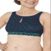 Amoena Manila High Neckline Wire-Free Bikini Top Blue view 1