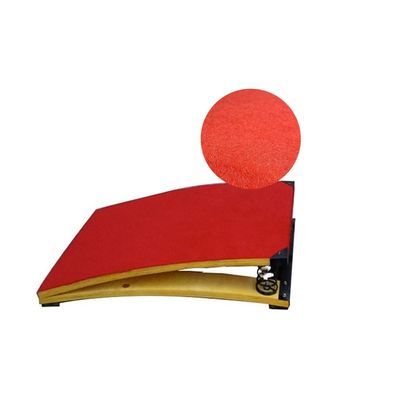 GRRICEPL Solid Hardwood Gymnastic Springboard, with 2 Steel Springs, for Kids, Heavy Duty Pro Curved Spring Board, Junior Gymnast Vaults Spring Floor