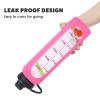 GIEMIT Glass Water Bottles 32oz with Silicone Sleeve Drinking Hydration Bottles Reusable Borosilicate Wide Mouth Motivational Water Flask Canteen with Time Marker Spout Lid and Brush (Rose Red-32 oz) view 3