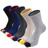 ZAKASA Mens Toe Socks Cotton Five Finger Crew Socks Athletic Running Socks 5 Pairs view 1