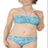 Amoena Malibu Wire-Free Bandeau Bikini Top Blue view 4