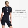 2XU Women's Trisuit Aero Sleeved Front Zip - Performance Triathlon Suit for Muscle Support - Black/White - Size X-Large view 4