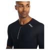 2XU Women's Trisuit Aero Sleeved Front Zip - Performance Triathlon Suit for Muscle Support - Black/White - Size X-Small view 2