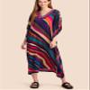 Caftans for Women Loungewear Stylish Floral Silk Feeling Plus Size Caftans Turkish Caftan Ethnic Print Muslim Kaftans for Summer (LXF8709-10) view 2