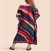 Caftans for Women Loungewear Stylish Floral Silk Feeling Plus Size Caftans Turkish Caftan Ethnic Print Muslim Kaftans for Summer (LXF8709-10) view 3