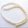 4mm to 7mm Oval Freeform Creme Freshwater Pearl 15 Inch Strand FWP118 view 1