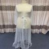 Pearl Long Sleeve Wedding Jacket Tulle Party Shawl BOLERO Floor-Length Bridal Cape Sexy pearl robe(ivory,L) view 3