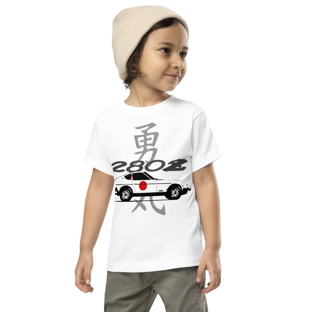 1977 Datsun 280z JDM Classic Cars Japanese Custom Car Club Toddler Short Sleeve Tee White