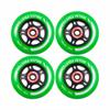 Rollerex VXT500 Inline Skate Wheels  4-Pack (Optional Bearings, Spacers and Washers) - Durable Replacement Roller Blade Wheels for Indoor & Outdoor Skating (76mm, Turf Green) view 1