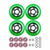 Rollerex VXT500 Inline Skate Wheels  4-Pack (Optional Bearings, Spacers and Washers) - Durable Replacement Roller Blade Wheels for Indoor & Outdoor Skating (76mm, Turf Green) view 2
