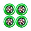 Rollerex VXT500 Inline Skate Wheels  4-Pack (Optional Bearings, Spacers and Washers) - Durable Replacement Roller Blade Wheels for Indoor & Outdoor Skating (80mm, Turf Green) view 1