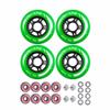 Rollerex VXT500 Inline Skate Wheels  4-Pack (Optional Bearings, Spacers and Washers) - Durable Replacement Roller Blade Wheels for Indoor & Outdoor Skating (80mm, Turf Green) view 2