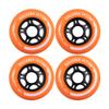Rollerex VXT500 Inline Skate Wheels  4-Pack (Optional Bearings, Spacers and Washers) - Durable Replacement Roller Blade Wheels for Indoor & Outdoor Skating (80mm, Sunrise Orange) view 1