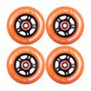 Rollerex VXT500 Inline Skate Wheels  4-Pack (Optional Bearings, Spacers and Washers) - Durable Replacement Roller Blade Wheels for Indoor & Outdoor Skating (80mm, Sunrise Orange) view 1
