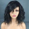 AAGAZA Women Wigs Curly Hairpieces Cosplay Wig with Rose Net Cap - Ombre Black 38cm view 2