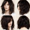 AAGAZA Women Wigs Curly Hairpieces Cosplay Wig with Rose Net Cap - Ombre Black 38cm view 3