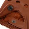 AAGAZA Men Women Goth Thin Faux Leather Fingerless Driving Cycling Short Gym Gloves Birthday Gift (Color : Brown Button, Size : Large) view 3
