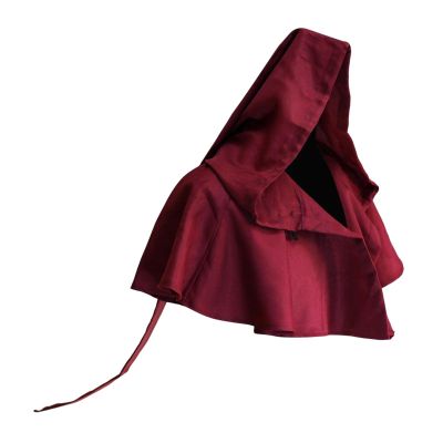 AAGAZA Halloween Cloak Cowl Friar Monk Priest Robe Gothic Witch Cape Hooded Poncho for Women Men, Coffee (Color : Dark red)