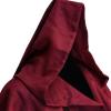 AAGAZA Halloween Cloak Cowl Friar Monk Priest Robe Gothic Witch Cape Hooded Poncho for Women Men, Coffee (Color : Dark red) view 4