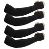 JUSDIQIR UV Sun Protection Arm Sleeves with Thumb Holes for Men Women (2, Black) view 1