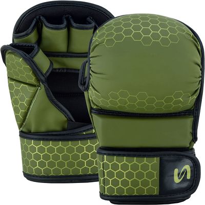 UFG Ultimate Series MMA Sparring Gloves - Boxing MMA Muay Thai Bag Work (Olive Green, Large-XLarge)