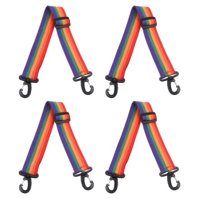 PATIKIL 90cmx3.8cm Roller Skate Leash, 4 Pack Adjustable Ski Boots Carrier Strap for Roller Skates, Ski Boots, Ice Skates, Multicolored