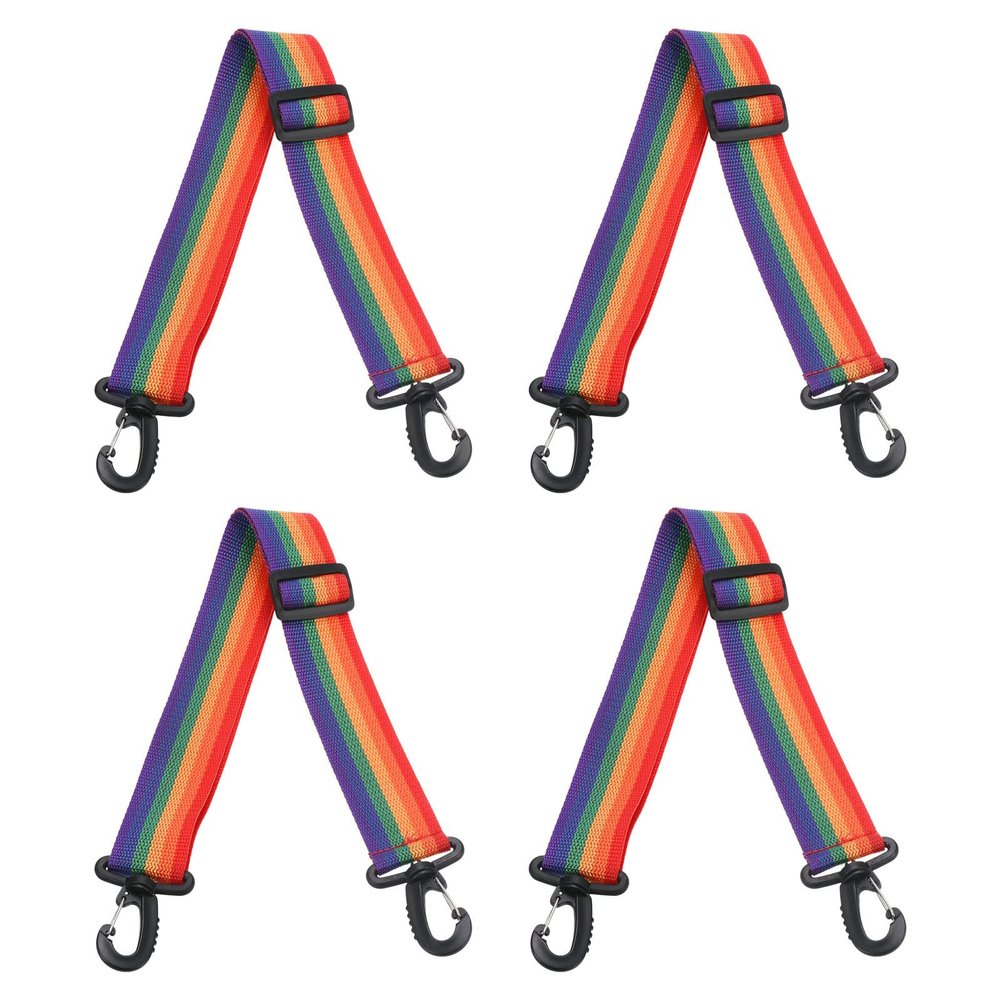 PATIKIL 90cmx3.8cm Roller Skate Leash, 4 Pack Adjustable Ski Boots Carrier Strap for Roller Skates, Ski Boots, Ice Skates, Multicolored