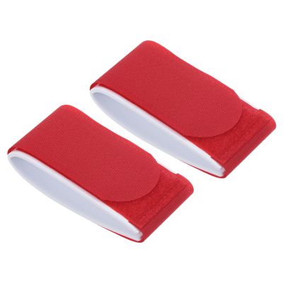 PATIKIL 45cmx5cm Ski Strap Fasteners, 2 Pack Adjustable Carrier Strap Ski Wraps Ski Accessories for Skis and Pole, Red