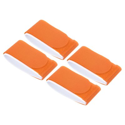 PATIKIL 45cm x 5.5cm Ski Strap Fasteners, 4 Pack Adjustable Carrier Straps Skiing Wraps Accessories for Skis and Pole, Orange