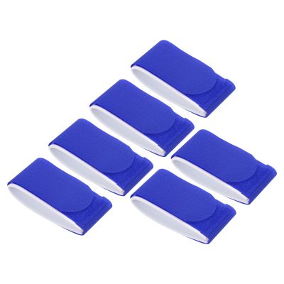 PATIKIL 45cmx5cm Ski Strap Fasteners, 6 Pack Adjustable Carrier Strap Ski Wraps Ski Accessories for Skis and Pole, Blue