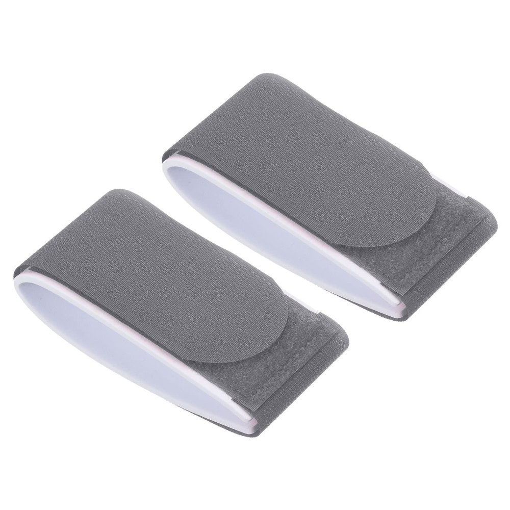PATIKIL 45cmx5.5cm Ski Strap Fasteners, 2 Pack Adjustable Carrier Strap Ski Wraps Ski Accessories for Skis and Pole, Gray