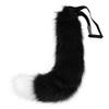 Halloween Cosplay Costume Artificial Fox Plush Tail Beast Tail Two meta Anime Role-Playing Party Prop Accessories (Black and White) view 1