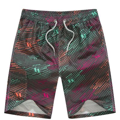 BIKMAN Colorful Polka Dots and Stars Printed Men's Summer Beach Shorts (XXXL(Waist:37.9"-43.3"))
