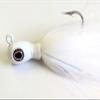 5 Big Eye Bucktail Jig Head Striper Bass Banjo Grouper Ling Lure - White w/Flash 1/4oz view 1