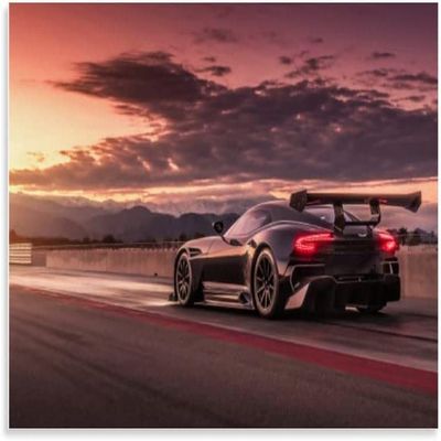 NIUZWDE Aston Martin Sports Car Poster - Aston Martin Pictures - Aston Martin Wall Decor - Aston Martin Vulcan - Sports Car Poster - Car Poster - Car Wall Decor - Car Pictures - Cool Sports Car Wall Decor Unframe:24x36inch(60x90cm)