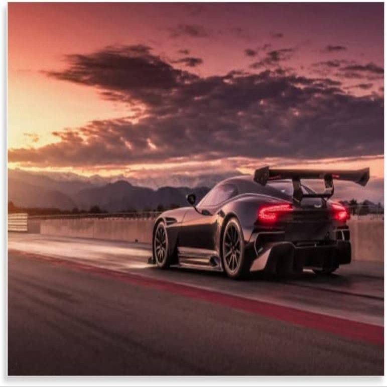 NIUZWDE Aston Martin Sports Car Poster - Aston Martin Pictures - Aston Martin Wall Decor - Aston Martin Vulcan - Sports Car Poster - Car Poster - Car Wall Decor - Car Pictures - Cool Sports Car Wall Decor Unframe:24x36inch(60x90cm)
