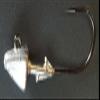10 No Paint Shad Jig Head Striper Bass Saltwater Redfish Lure Ultra Point Hook 1.5oz view 1