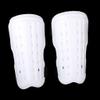 Leefasy 1 Pair Soccer Shin Guard Pads with Adjustable Loop Straps Gear White view 2