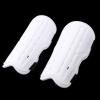 Leefasy 1 Pair Soccer Shin Guard Pads with Adjustable Loop Straps Gear White view 4