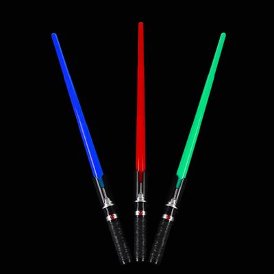MewduMewdu Light up Saber Toy (3 Pack) with Electronic Lights and Sound Effect for Kids and Adults, Red Blue Green LED Retractable Force FX Saber Toy as Halloween, Party, Holiday Accessory and Gift