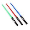 MewduMewdu Light up Saber Toy (3 Pack) with Electronic Lights and Sound Effect for Kids and Adults, Red Blue Green LED Retractable Force FX Saber Toy as Halloween, Party, Holiday Accessory and Gift view 2