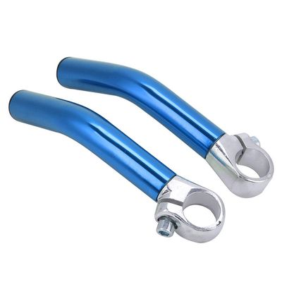 Mountain Bike Handlebar Ends, Lightweight Aluminum Alloy Pair Blue, Bicycle Handlebar Accessories for Mountain Cyclists and Road Riders